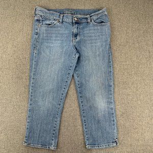 The‎ Flirt Cropped Jeans Mid Rise Regular Stretch 6 99% Cotton 1% Spandex